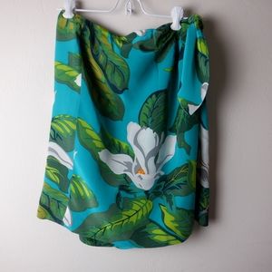 Ellen Tracy vintage teal and green silk shorts, size 8